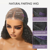 Wet and Wavy 5x5 Closure Pre-Cut Lace Water Wave Wig Glueless Side Part Human Hair Wig-12