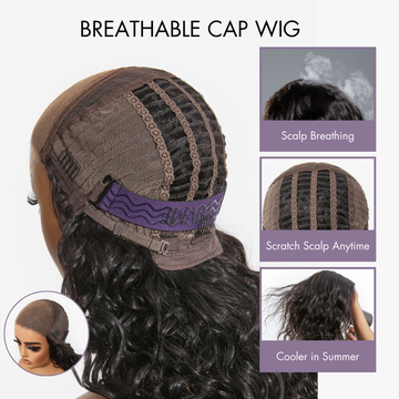 180% Density Bouncy Curls Glueless 5x5 Closure Pre-Cut Lace Curly Wig Breathable Cap-06