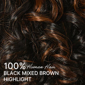 Effortless Elegance Copper Highlight / Natural Black Bouncy Curl Wig Minimalist HD Lace Glueless Wig Pre-Cut Lace-28
