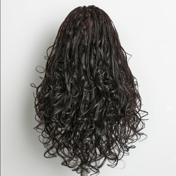 Readitress™ French Curl Knotless Boho Braids HD Full Lace Long Wig Flexi Fit Invisi Drawstring Cap - US Only-33