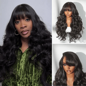 Luvme All-Day Comfort™ Wig 180% Density Loose Body Wave Glueless 7x6 Closure HD Lace Human Hair Wig with Bangs Pre-Cut Lace-36