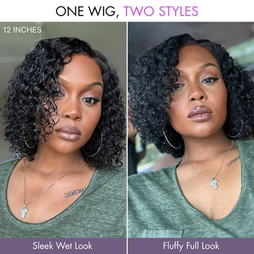 Wet and Wavy 5x5 Closure Pre-Cut Lace Water Wave Wig Glueless Side Part Human Hair Wig-17
