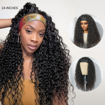 Luvme Too Easy Texture™ Wig 180% Density Water Wave Glueless Headband Wig Flexi-Fit Drawstring (Get Free Trendy Headbands)-20