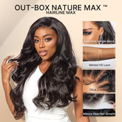 NatureMAX™ 200% / 250% Density Loose Wave Glueless 13x6 HD Lace Front Wig Human Hair Pre-Cut Lace Flexi-Fit Drawstring Cap-16