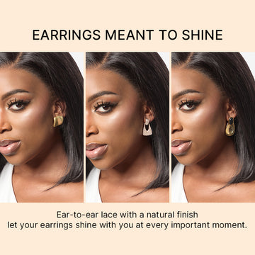 NatureMAX™ Silky Blunt Cut Bob Glueless Ear-to-ear 13x4 HD Lace Front Wig Pre-Cut Lace Flexi-Fit Drawstring Cap-13