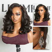 NatureMAX™ 200% Density Loose Wave Glueless 13x6 HD Lace Front Shoulder Length Wig Pre-Cut Lace Flexi-Fit Drawstring Cap-12