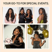 NatureMAX™ 250% Density Loose Wave Glueless Ear-to-ear 13x4 HD Lace Front High Density Wig Pre-Cut Lace Flexi-Fit Drawstring Cap-18