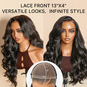 NatureMAX™ 250% Density Loose Wave Glueless Ear-to-ear 13x4 HD Lace Front High Density Wig Pre-Cut Lace Flexi-Fit Drawstring Cap-14