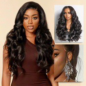 NatureMAX™ 250% Density Loose Wave Glueless Ear-to-ear 13x4 HD Lace Front High Density Wig Pre-Cut Lace Flexi-Fit Drawstring Cap-12