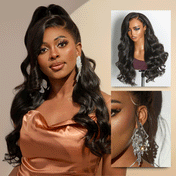 NatureMAX™ 250% Density Loose Wave Glueless 13x6 HD Lace Front High Density Long Wig Pre-Cut Lace Flexi-Fit Drawstring Cap-13
