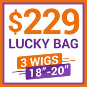 Lucky Bag 3 Wigs (VALUED Up To $458 ) 18-20 Inches  | Random Color | Ships to US Only*-01