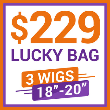 Lucky Bag 3 Wigs (VALUED Up To $458 ) 18-20 Inches  | Random Color | Ships to US Only*-01