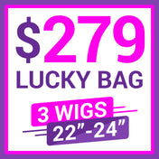Lucky Bag 3 Wigs (VALUED Up To $558 ) 22-24 Inches  | Random Color | Ships to US Only*-01