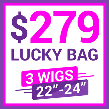 Lucky Bag 3 Wigs (VALUED Up To $558 ) 22-24 Inches  | Random Color | Ships to US Only*-01