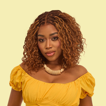 Tiktok Exclusive Deal | Ombre Brown Highlight Boho Braids Deep Curly Glueless 5x5 Closure Lace with Braided Top Human Hair Wig Pre-Cut Lace-01