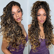 Readitress™ French Curl Knotless Boho Braids HD Full Lace Long Wig Flexi Fit Invisi Drawstring Cap - US Only-29