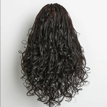 Readitress™ Ombre Honey Blonde French Curl Knotless Boho Braids HD Full Lace Long Wig Flexi Fit Invisi Drawstring Cap - US Only-44