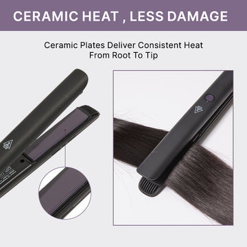 1PC Hair Straightener,  Up to 460°F, Quick, Smooth & Frizz-Free Styling Tool for Wigs and Natural Hair, Travel-Friendly-04