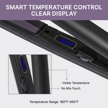 1PC Hair Straightener,  Up to 460°F, Quick, Smooth & Frizz-Free Styling Tool for Wigs and Natural Hair, Travel-Friendly-05