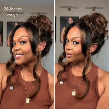 NatureMAX™ 200% Density Ombre Brown Loose Wave Glueless 13x6 HD Lace Front Wig Human Hair Pre-Cut Lace Flexi-Fit Drawstring Cap-17