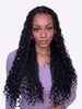 Readitress™ Light Weight Flexi-Fit Invisi Drawstring Cap Full Lace Knotless Boho Curls Braided Long Wig Super Natural Scalp - US Only-44