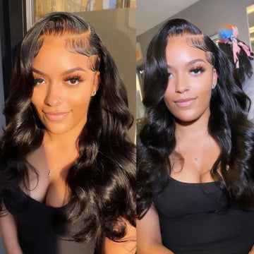 Upgraded Braizilian Hair Body Wave 3 Bundles with 5x5 HD Lace Closure for Women