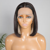Peekaboo Glueless T Part Lace Bob Wig 100% Human Hair