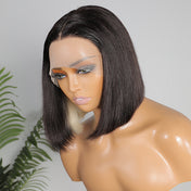 Peekaboo Glueless T Part Lace Bob Wig 100% Human Hair