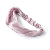 Satin Silky Twisted Headband Adjustable Elastic Hair Wrap for Daily Life Yoga