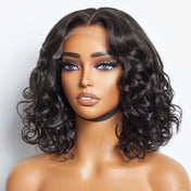 Beginner Friendly Mature Mid Part Loose Water Wave Glueless Minimalist HD Lace Wig