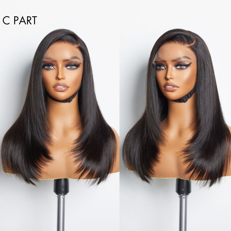 Special Sale | Trendy Layered Cut Pre-plucked Glueless 5x5 Closure Lace Wig 100% Human Hair