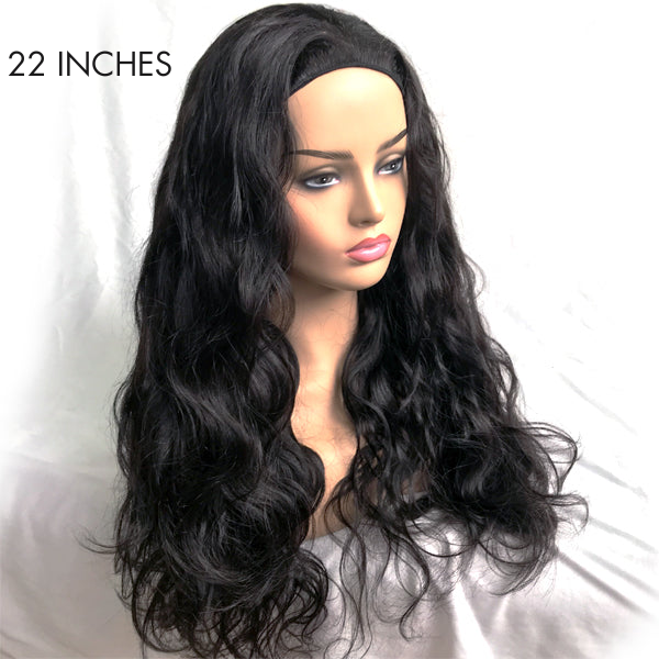Body Wave Half Wig High Density Affordable 100% Human Hair Wig