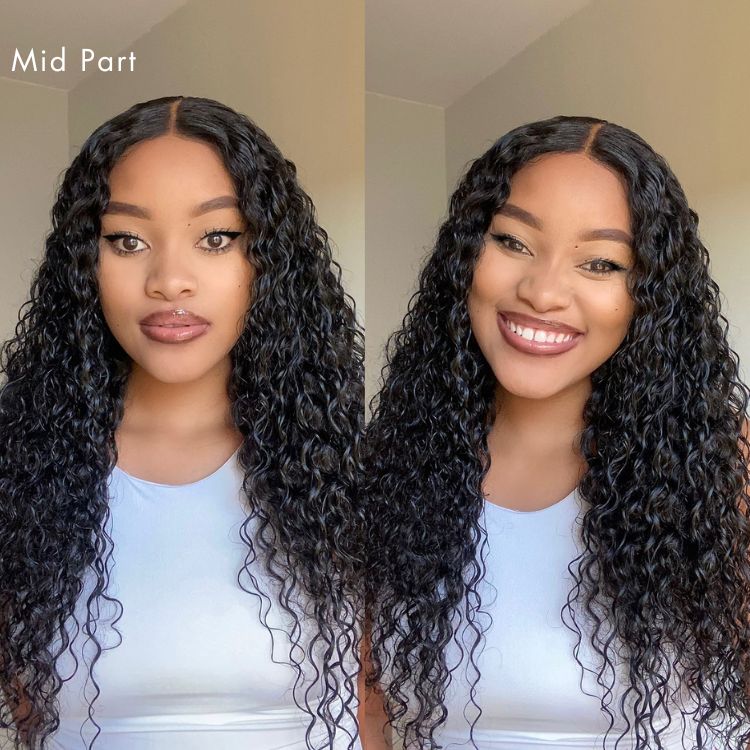 Natural Black Funmi Curly Glueless 5x5 Closure Lace Wig 100% Human Hair Beginner Friendly | Large & Small Cap Size