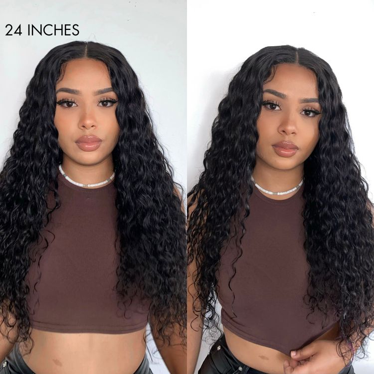 Breathable Cap Water Wave Glueless 5x5 Closure HD Lace Long Curly Wig Beginner Friendly