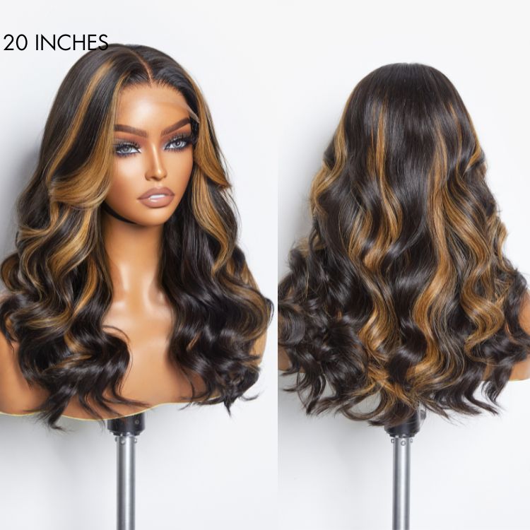 Blonde Mix Black Loose Wave Glueless 5x5 Closure HD Lace Wig | Large & Small Cap Size