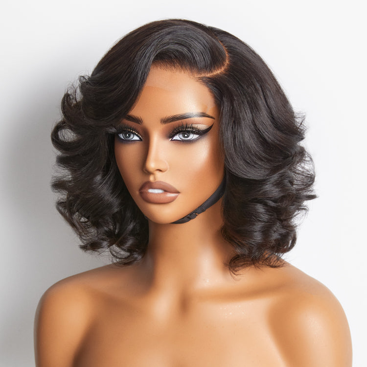 1 SEC INSTALL WIG | Mature Boss Brown Ombre Highlight / Natural Black Loose Wave Glueless Minimalist HD Lace Wig Ready to Go