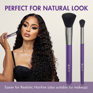 Lace Wig Knot Concealer Brush Set for a Natural Hairline, Two Sizes Cover All Needs