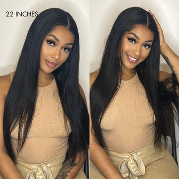 Luvme Hair 180% Density | Silky Straight Glueless 5x5 Closure HD Lace Long Wig | Large & Small Cap Size