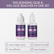 US Only | Wig Bonding Glue & Remover Set, Invisible Hold for Lace Front Wigs, Hairpieces, Closures, and Toupee Systems