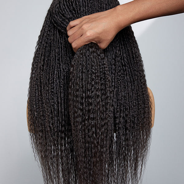 LUVME TWIST | Dreadlock Style 5x5 Closure Lace Glueless Wig Mid Part Long Wig 100% Human Hair