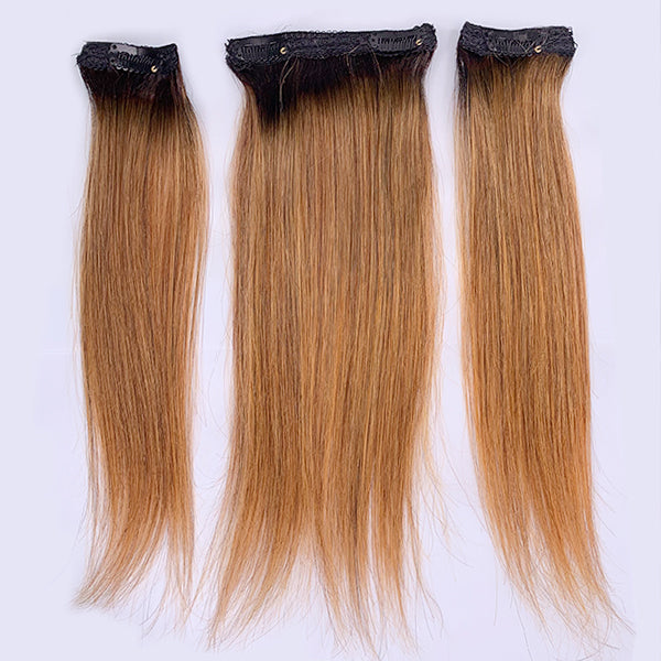 2+1 Highlights Clip in Human Hair Extensions Set | Easily Adding Highlights on Wig
