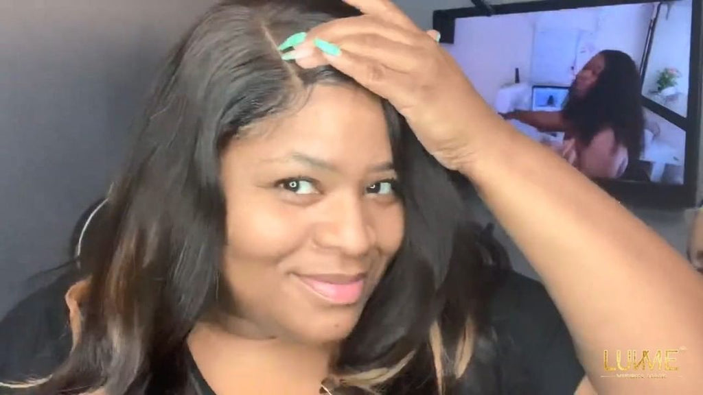 What does it look when Luvme Hair glueless closure wig meets the highlight clip-ins? Can't miss it!!