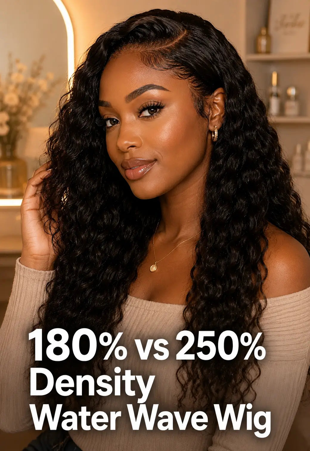 180% vs 250% Density Water Wave Wig: Which Looks More Natural?