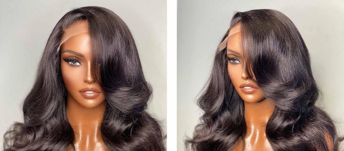 pics of HD frontal lace wig body wave 24 inches