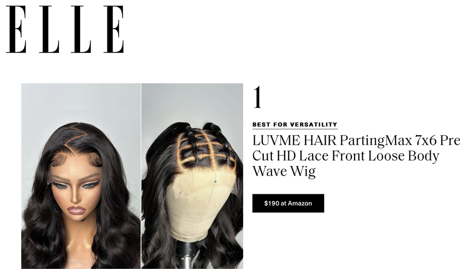 ELLE: NO.1 Rated Amazon Wig - Luvme Hair’s PartingMax 7x6 Glueless Wig