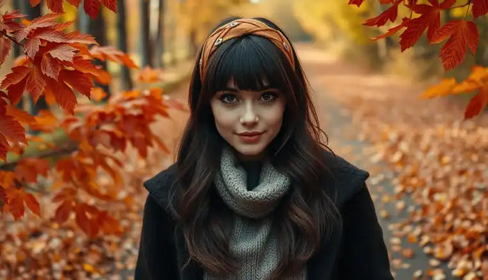 How can Dark Brown Headband Wig decorate your autumn fashion outfit-cover