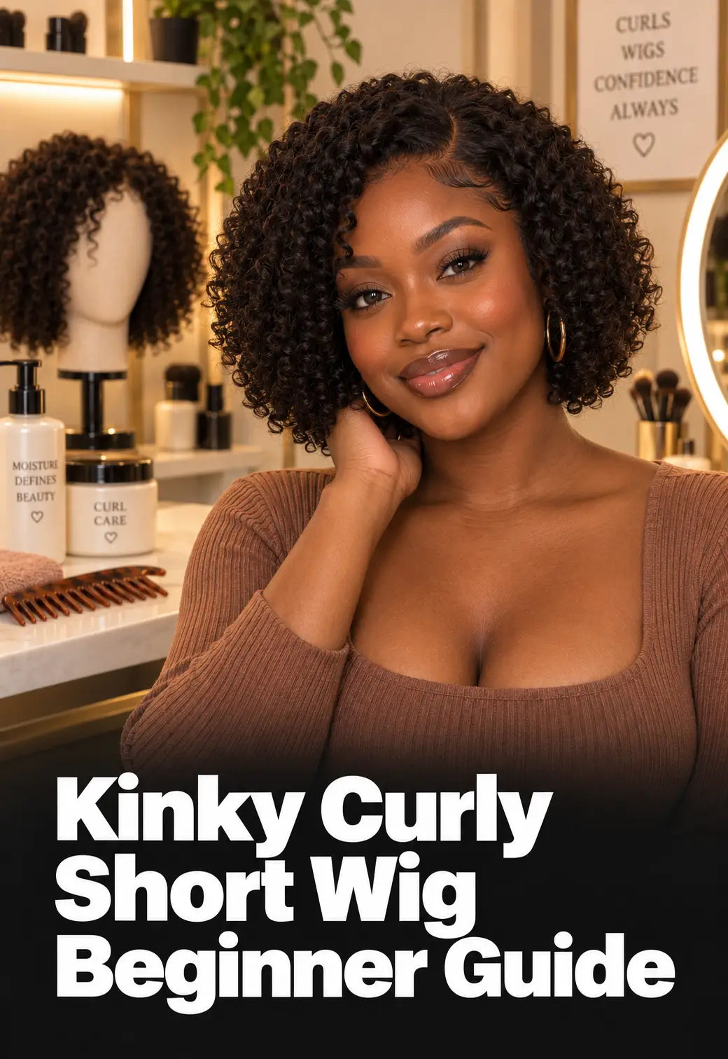 Kinky Curly Short Wig Beginner Guide: How to Fit, Style & Care