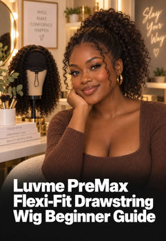 Luvme PreMax Flexi-Fit Drawstring Wig Beginner Guide Fit, Style & Care