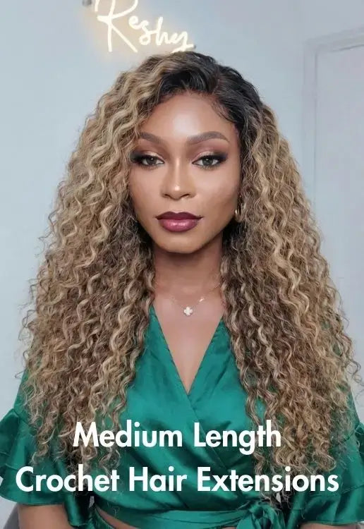 Medium length of crochet hair