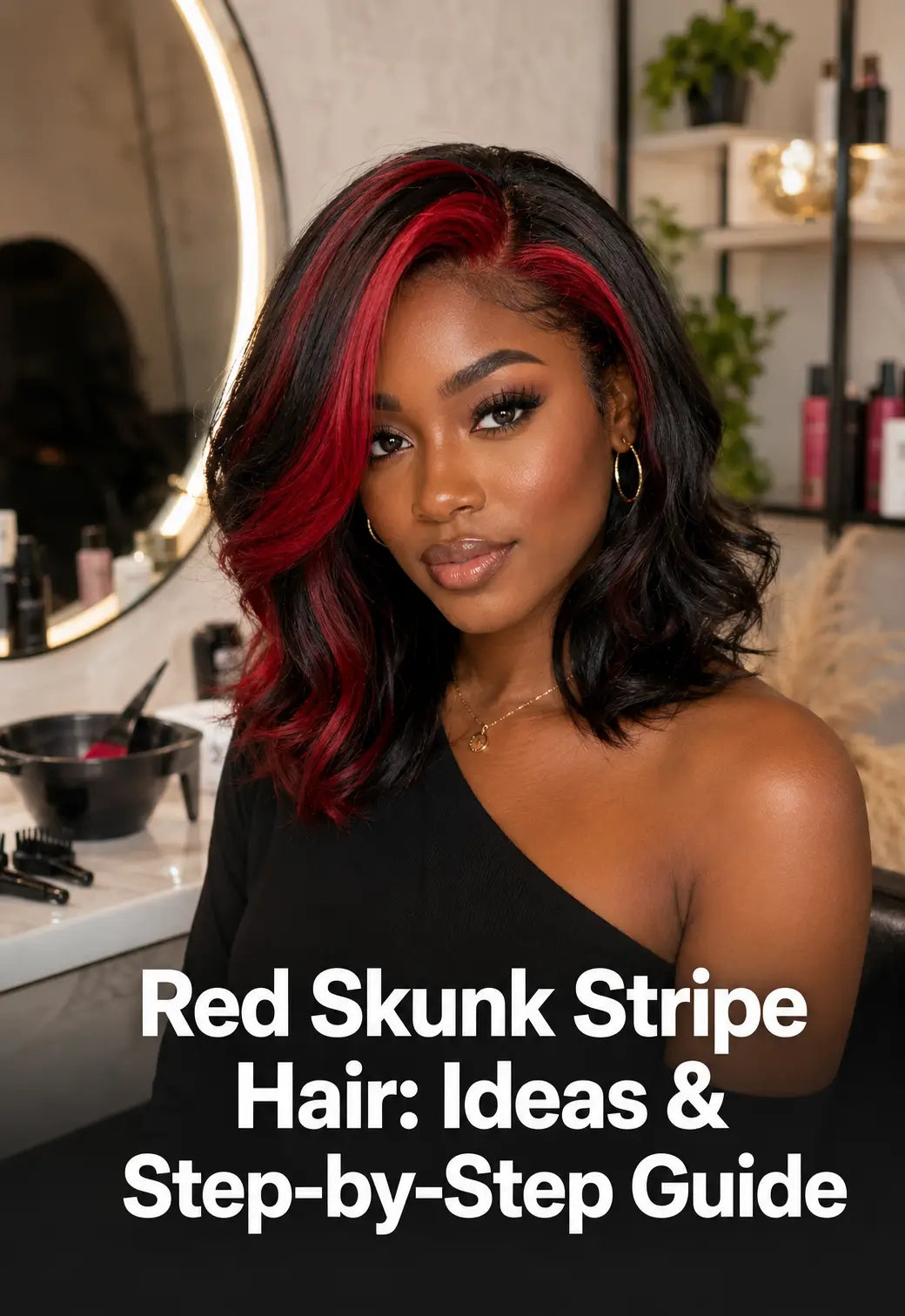 Red Skunk Stripe Hair: How to Get the Look & Ideas to Try